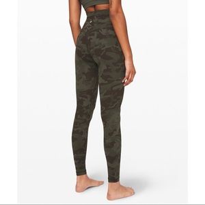 Dark green lulu camo align leggings